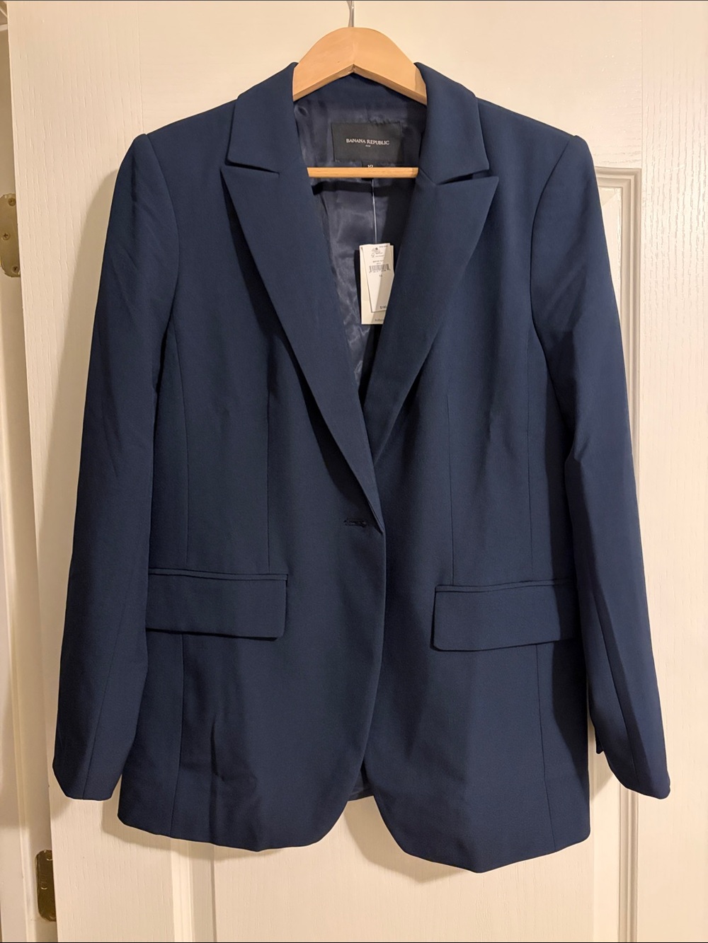 Banana Republic Women's Dark Navy Single-Button Blazer